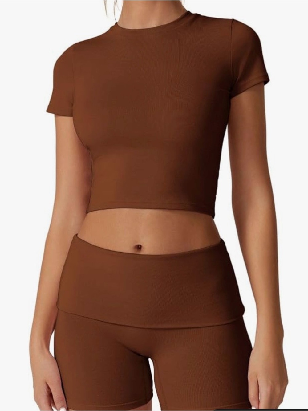 Cotton Set yoga biker shorts & top